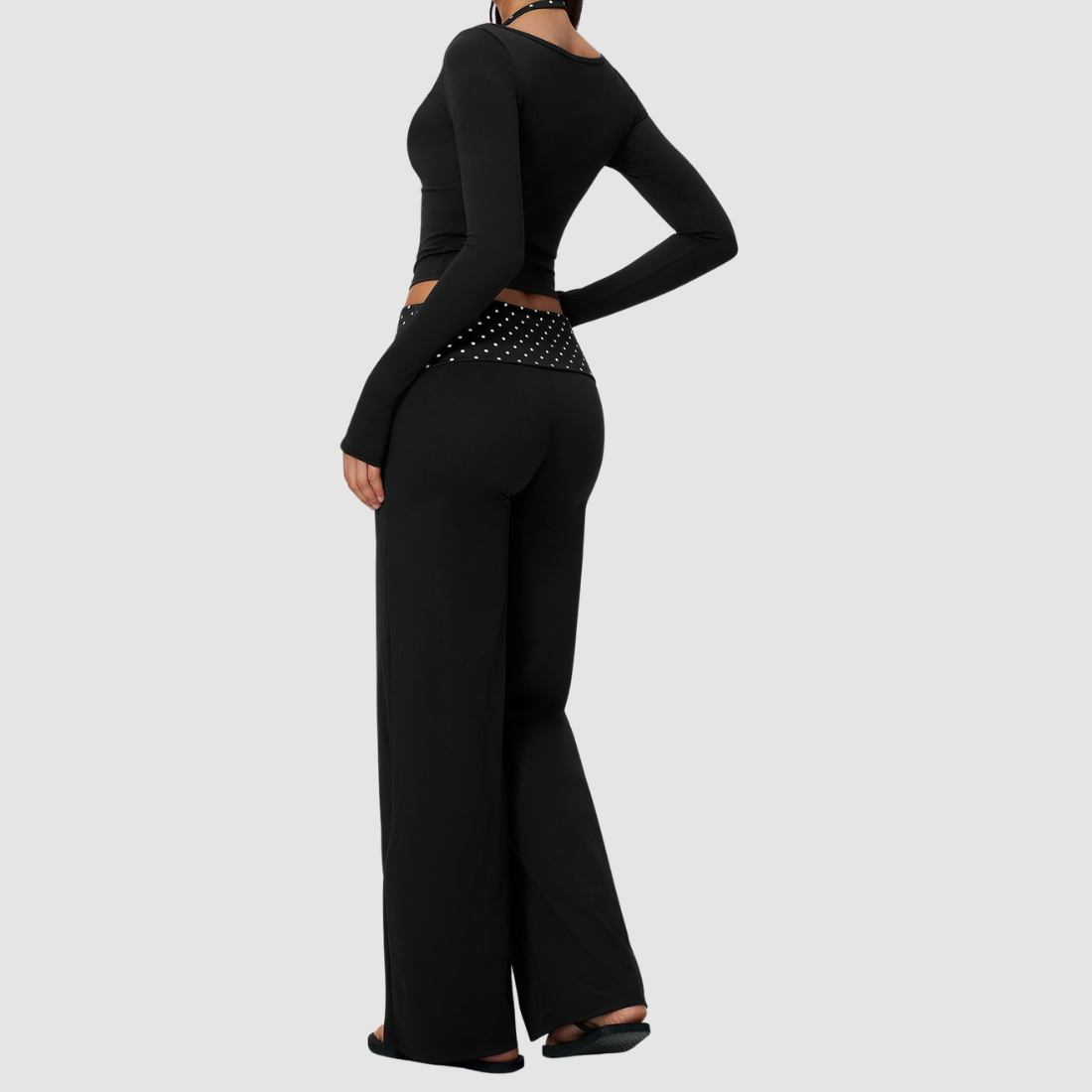 Wholesale Women's Long-Sleeve Wide-Leg Yoga Fitness Set
