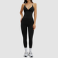 Wholesale thin-strap sports tank top + leggings 2-piece set