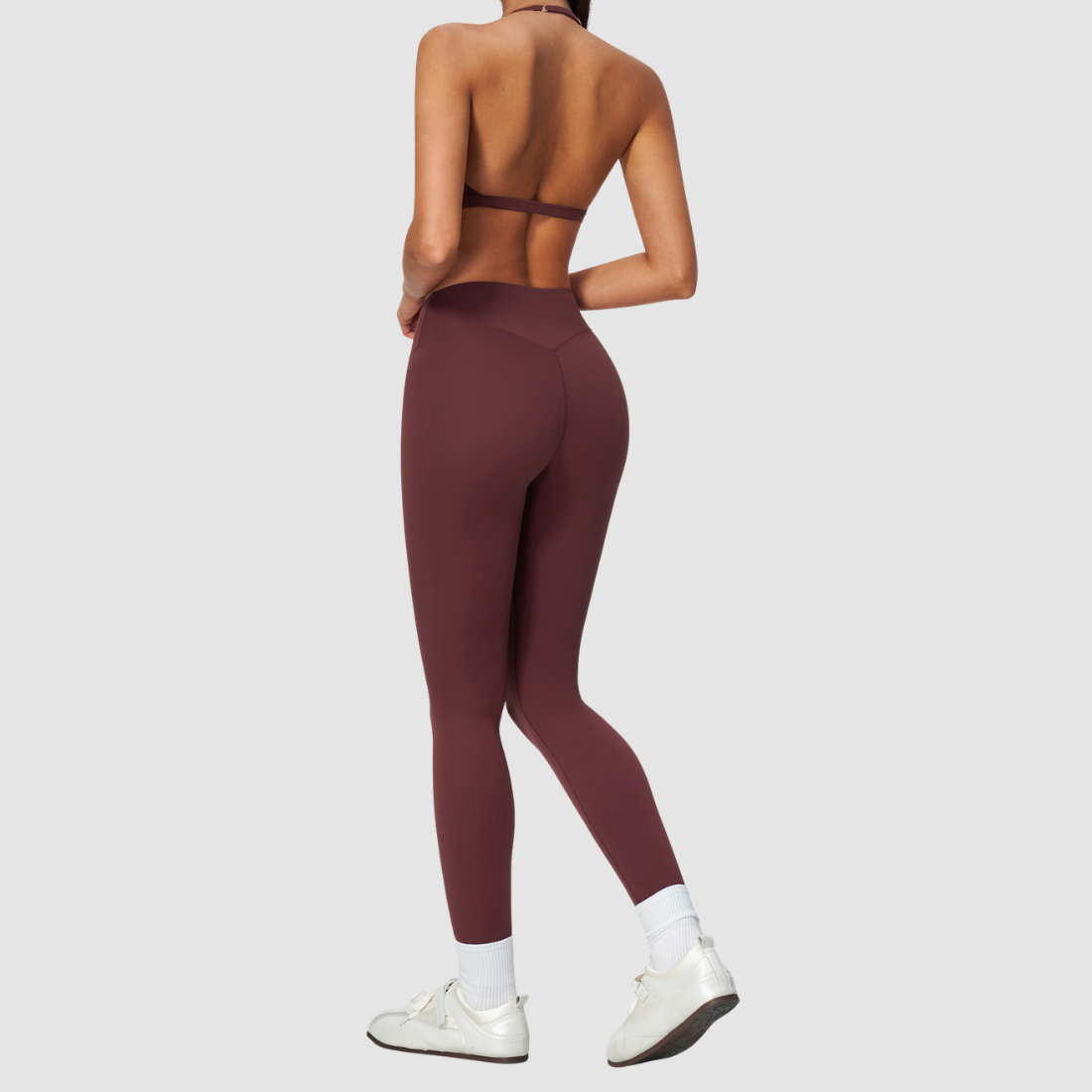 Wholesale Women's Nylon Spandex Yoga Set – Halter Bra & Leggings