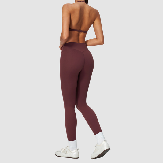 Wholesale Women's Nylon Spandex Yoga Set – Halter Bra & Leggings