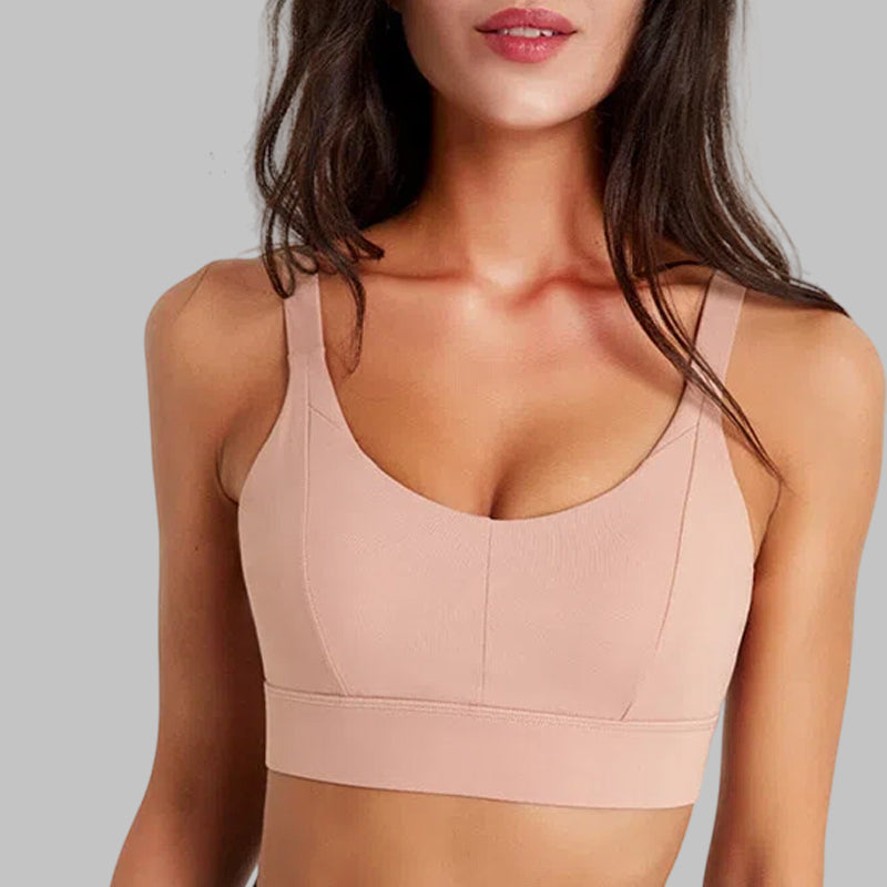 Strong support and push-up sports bra