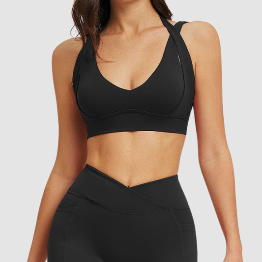 Wholesale halter-neck sports bras | Wonderxfans bulk activewear