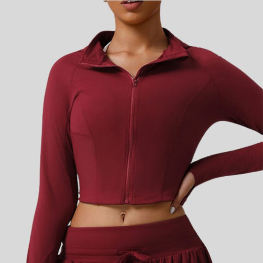 Wholesale Slim fit cropped long-sleeved yoga | Wonderxfans bulk activewear