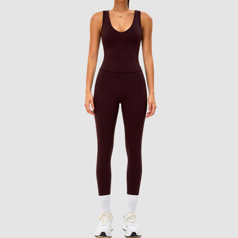 Wholesale quick-drying breathable sports tank top+leggings