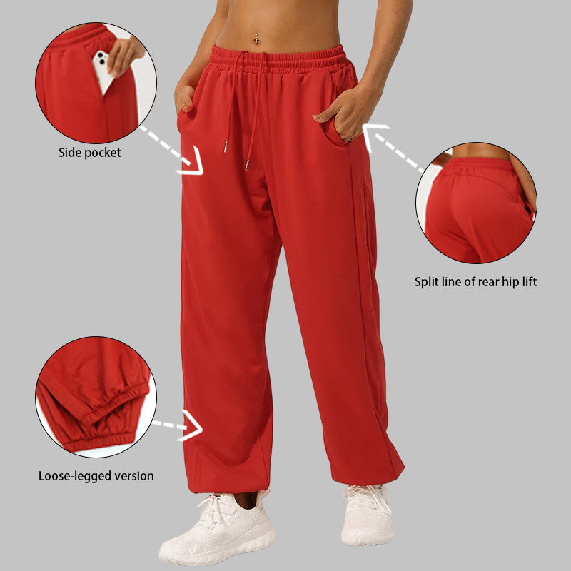 Loose Fit Drawstring Joggers with Tapered Cuffs