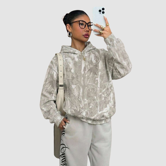 Wholesale Women's Leopard Print Pullover Hoodie – Loose Long Sleeve Sweatshirt