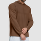 Wholesale Men's Hooded Long Sleeve Athletic Top – Moisture-Wicking Gym Fitness Training Shirt