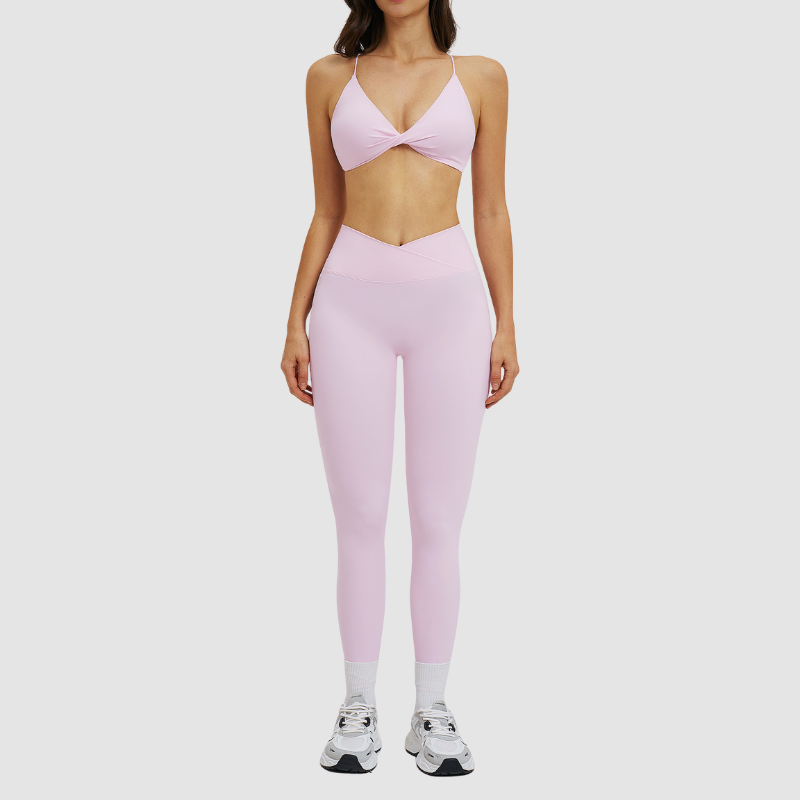 Wholesale sports bras + cross-waist leggings