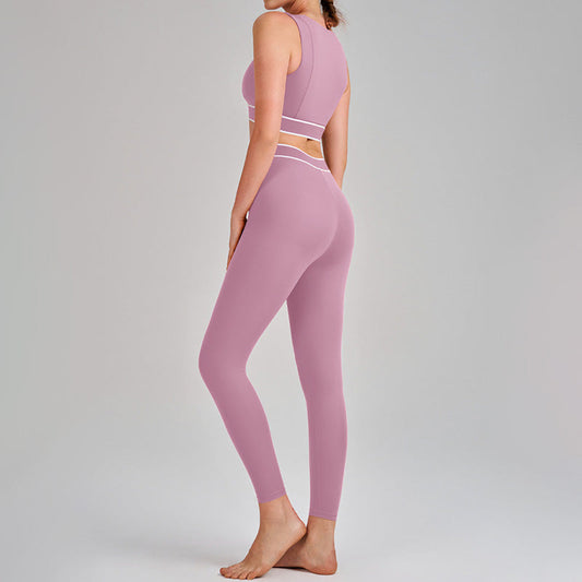 Wholesale Color-Blocked Sports Bra + High-Waisted | Wonderxfans bulk activewear