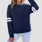 Wholesale Contrast Color Pullover Sweatshirt – Loose Casual Knitted Top