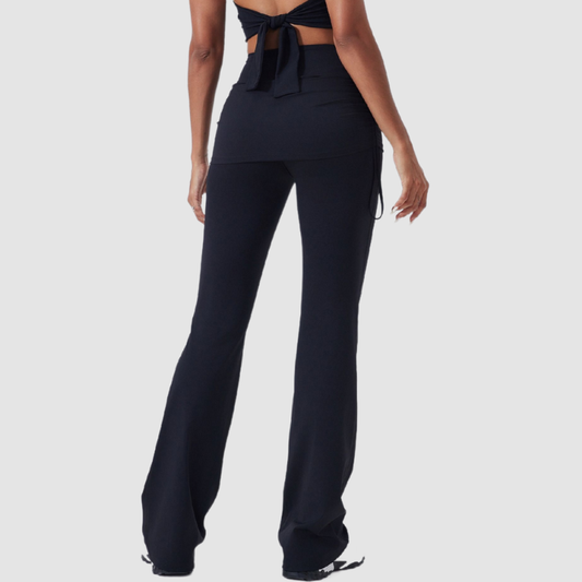 Wholesale Flared pants with side pleats | Wonderxfans bulk activewear