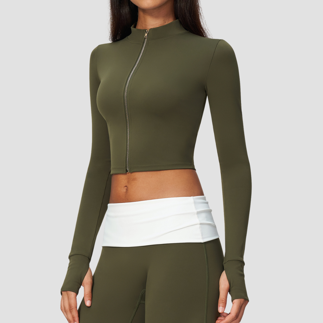 Wholesale Women’s Cropped Stand-Collar Pilates Jacket