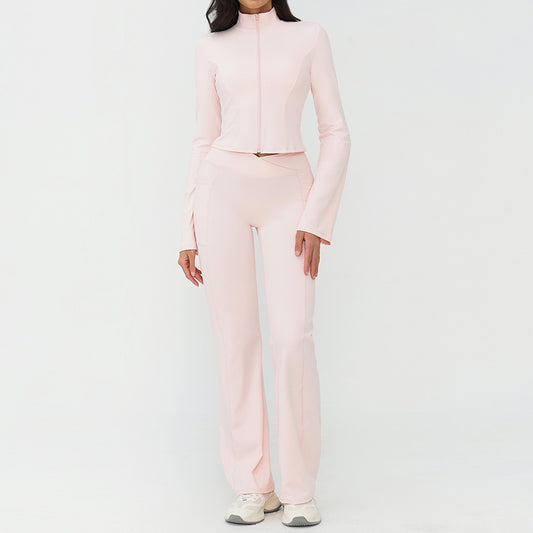 Wholesale Stand-up collar yoga jacket + | Wonderxfans bulk activewear