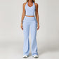 Nude Racerback yoga bra + Flared Leg pants 2-piece set