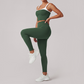 Wholesale Women's Quick-Dry Yoga Set Sleeveless Sports Bra & Capri Pants with Chest Pad