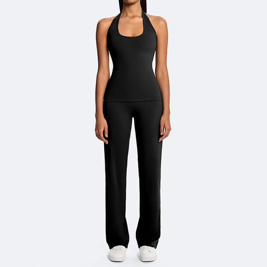 Wholesale Classic halter-neck open-back tank top | Wonderxfans bulk activewear