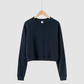 Wholesale solid color cotton short round neck sweatshirt