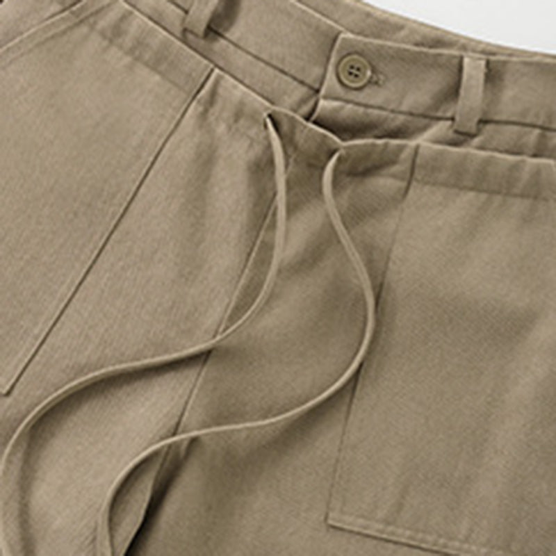 Drawstring cargo casual pants