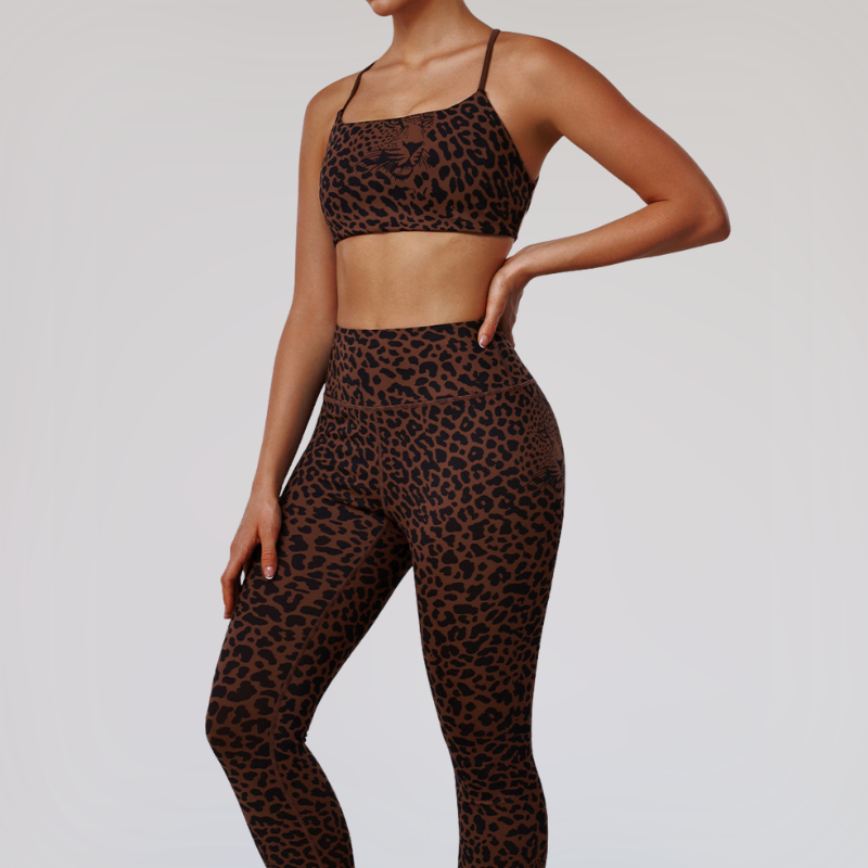 Wholesale leopard print sports bra