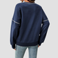 Wholesale Round Neck Seam Detail Sweatshirt – Casual Loose Sportswear Hoodie