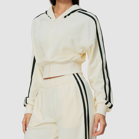 Wholesale Women's Thick hooded sports guard Zip Up Hoodie Jacket