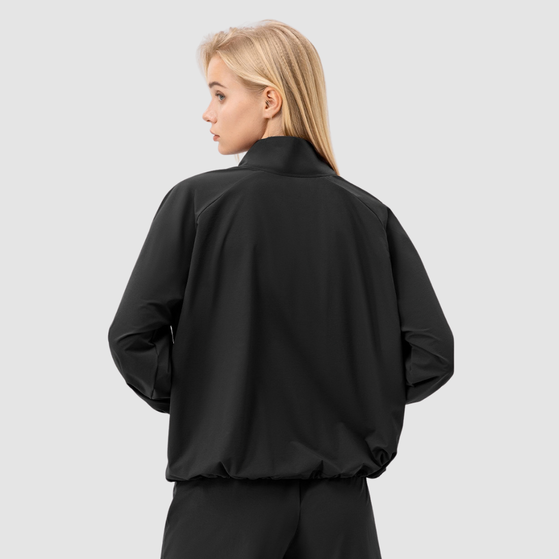 Wholesale Women's Loose Stand-Collar Half-Zip Sports Pullover