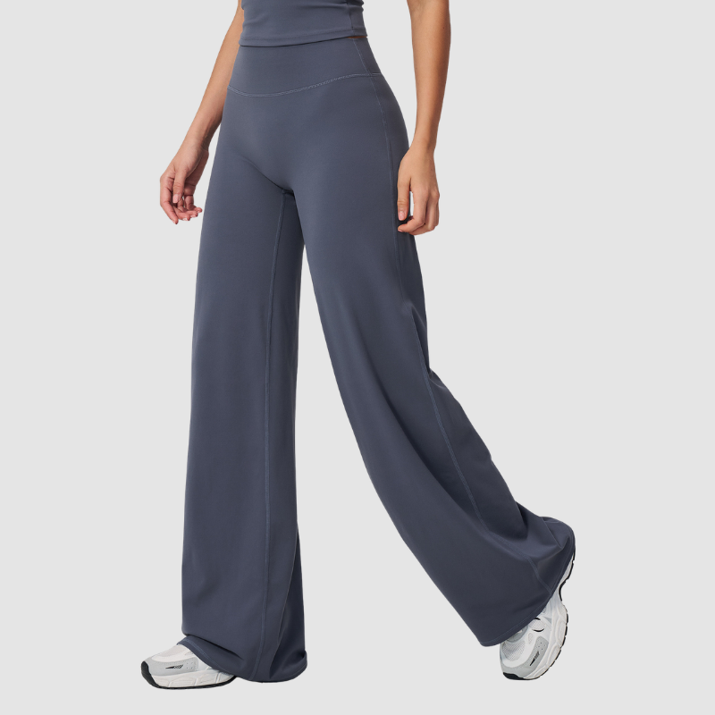 High-waisted wide-leg sweatpants