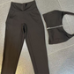 Wholesale Zipper Tank Top+Highlighted Legging 2-piece Set
