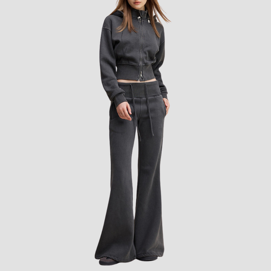 Wholesale Women’s Fleece Lounge Separates – Zip Sweatshirt & Casual Pants Set