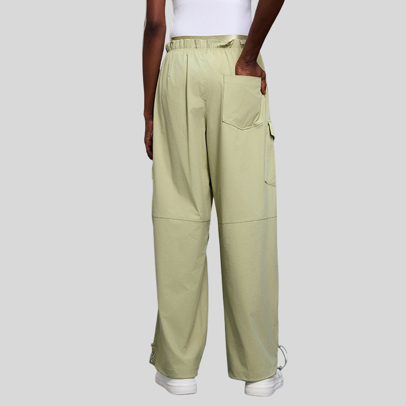 Double-waist straight-leg work pants