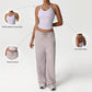 Thin Straps Crop Top + Loose Sports Pants 2-Piece Set