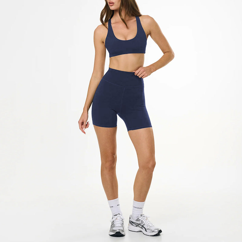 Wholesale women's racerback solid color yoga and activewear set