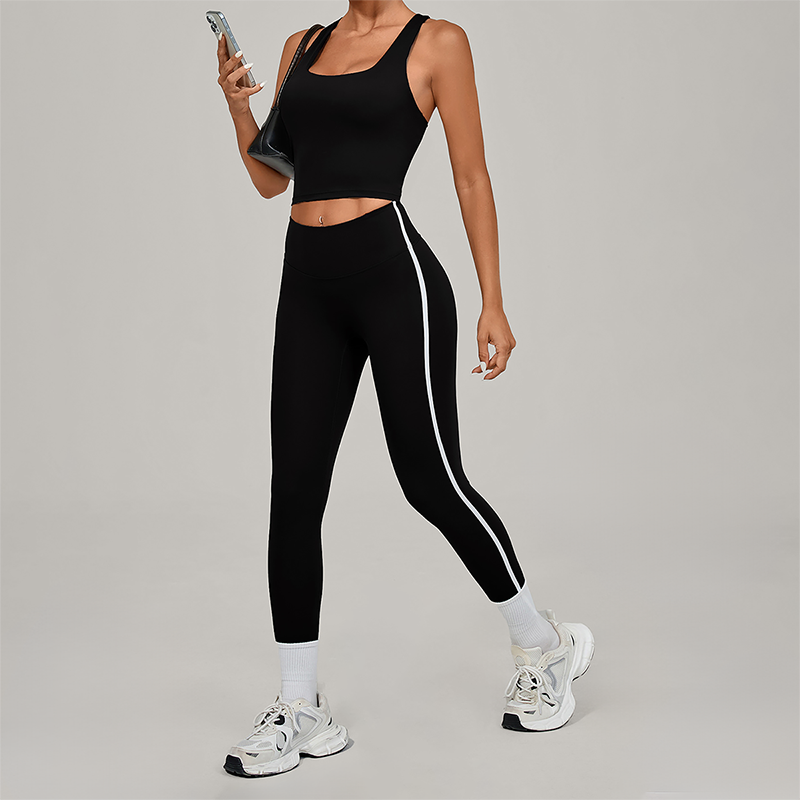 Wholesale Naked-Feel Racerback Tank & High-Waist Leggings Set – Sculpting Yoga 2-Piece