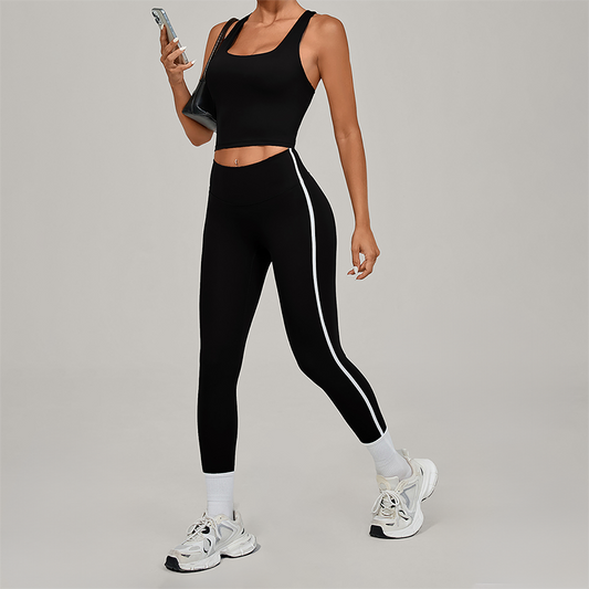 Wholesale Naked-Feel Racerback Tank & High-Waist Leggings Set – Sculpting Yoga 2-Piece