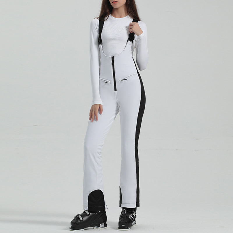 Women's Elastic Waterproof Suspender Ski Pants