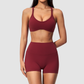 Wholesale Women's Sports Bra and Shorts Set – Creamy Brushed Fabric Fitness Set
