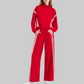Wholesale Women's Side Stripe Long Sleeve Sweatshirt & Jogger Pants Set