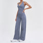 Wholesale open-back tank top + loose wide-leg pants