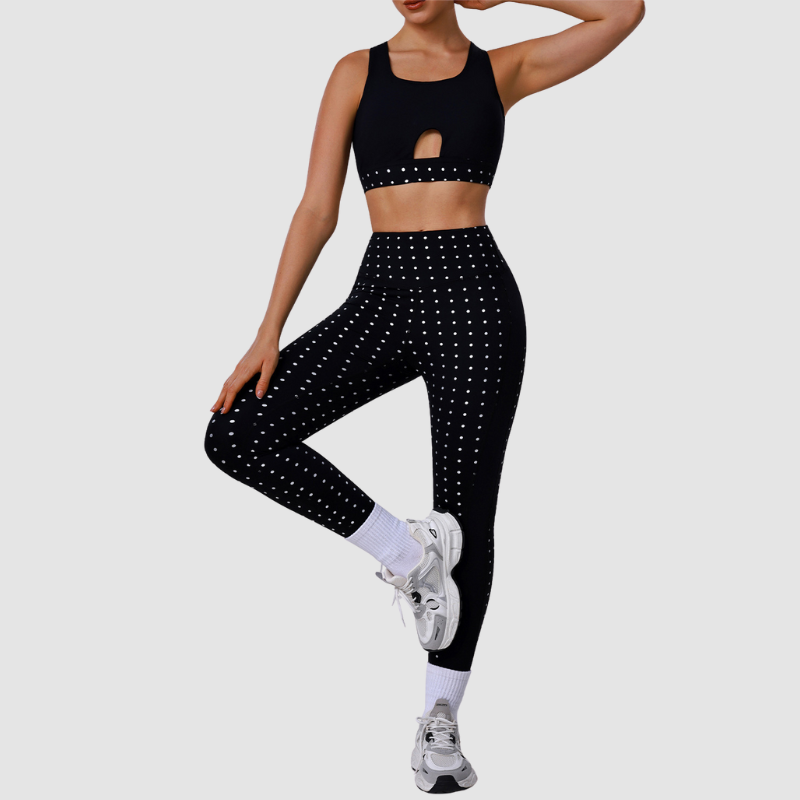 Wholesale Polka Dot activewear Yoga Set