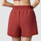 Wholesale Women's Faux Two-Piece Yoga Shorts with Pockets