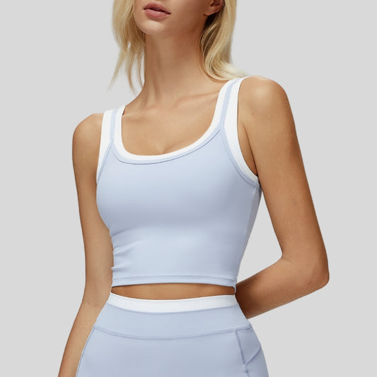 Wholesale Two-piece contrasting sports tank top | Wonderxfans bulk activewear
