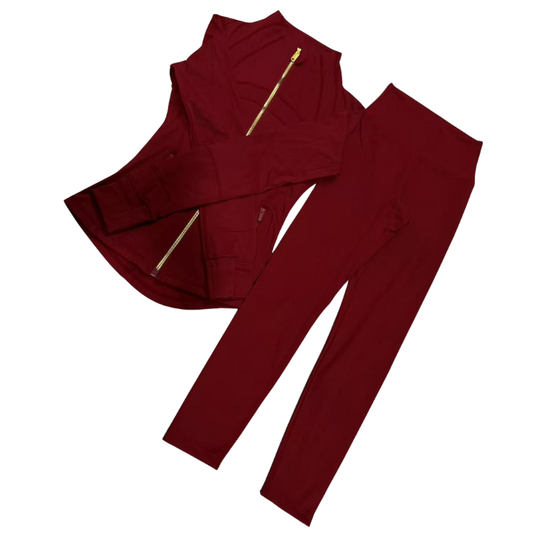 Wholesale Gold zipper Slimming nude running | Wonderxfans bulk activewear