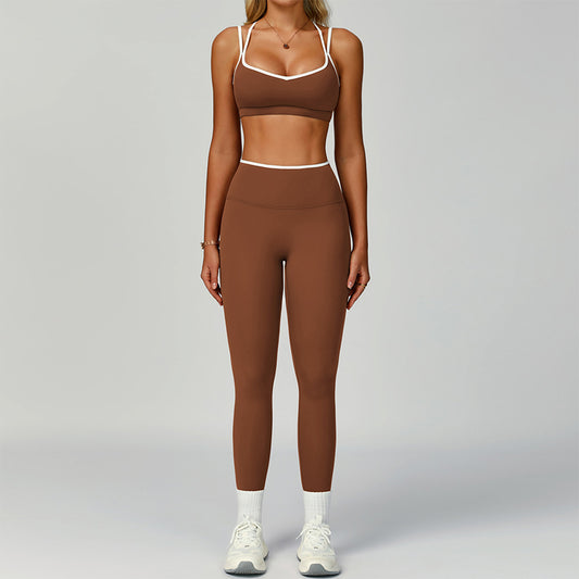 Wholesale Contrasting Color Sports Bra + | Wonderxfans bulk activewear