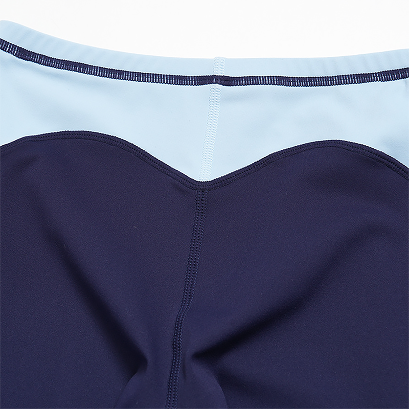 Wholesale Women's Colorblock Bare-Feel Yoga Set Short Sleeve Top & Capri Pants