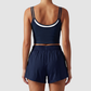 Wholesale Women's Spaghetti-Strap Sports Bra & Tennis Shorts Set – Barely-There Activewear