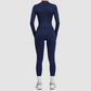 Wholesale Women's Zip-Front Long-Sleeve Yoga Jumpsuit