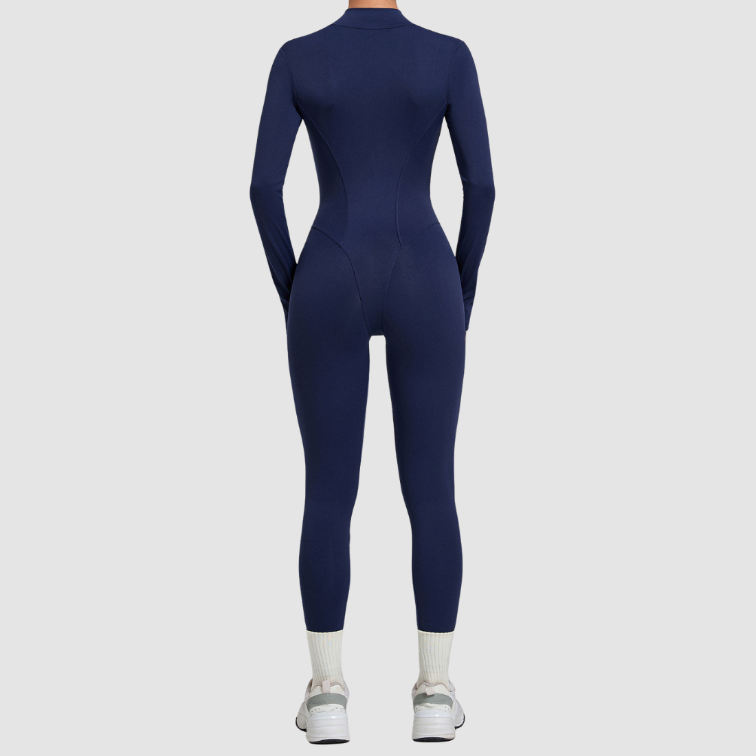 Wholesale Women's Zip-Front Long-Sleeve Yoga Jumpsuit