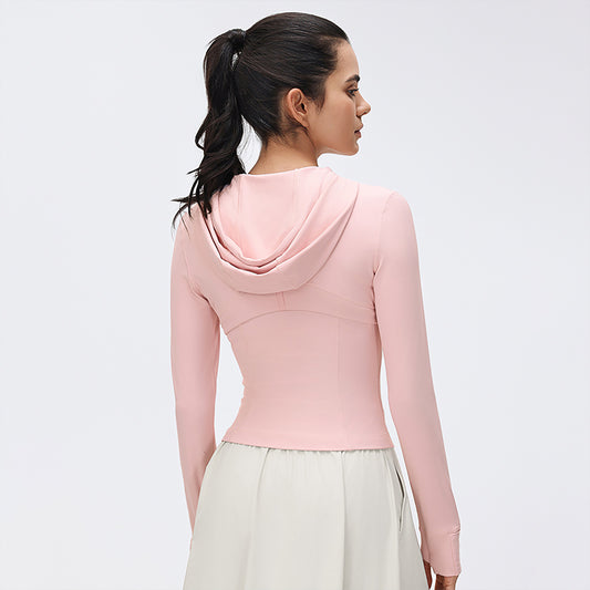 Wholesale Short Hooded Yoga Athletic Jacket | Wonderxfans bulk activewear