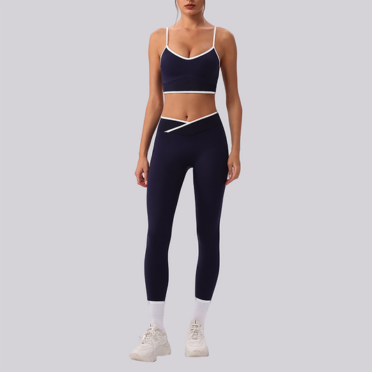 Wholesale Women's Spaghetti Strap Sports Bra & Leggings Set – Naked-Feel Yoga 2-Piece Gym Set