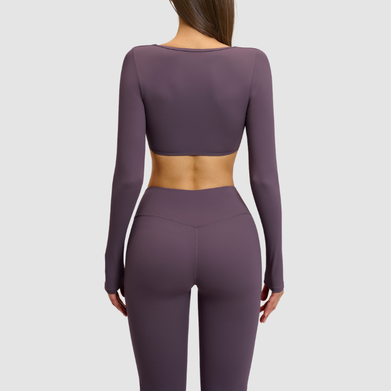 Wholesale Long Sleeve V-Neck Fashion Short | Wonderxfans bulk activewear